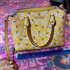 Kate Spade Yellow Floral Crossbody Bag